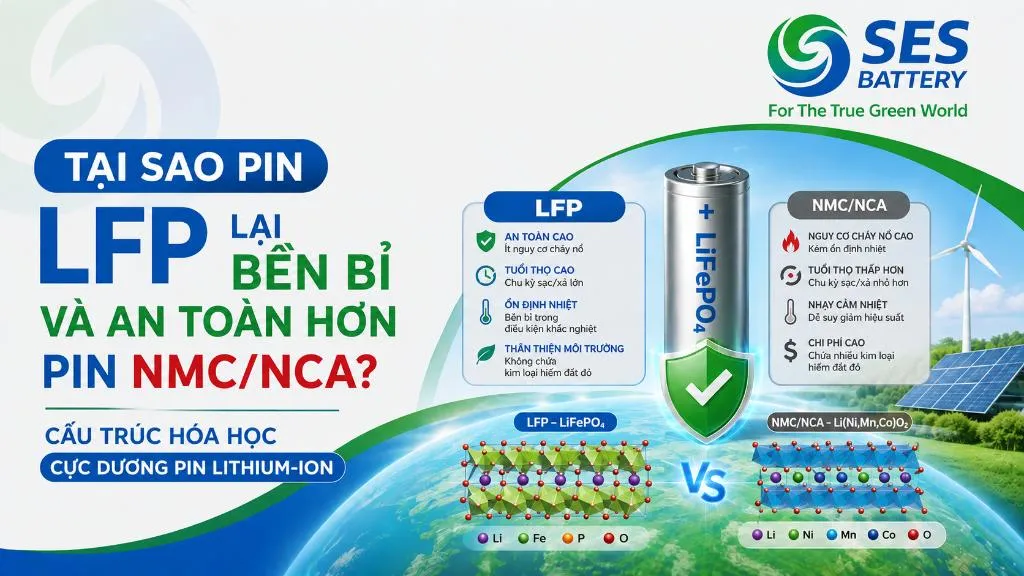 Tại sao pin LFP lại bền bỉ và an toàn hơn pin NCM?
